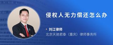 侵权人无力偿还怎么办