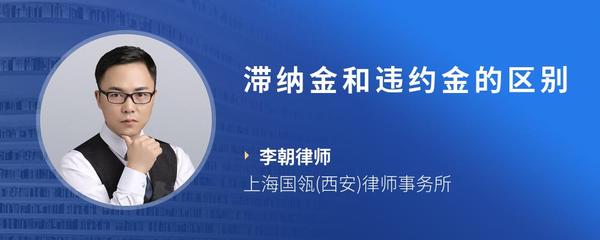 滞纳金和违约金的区别