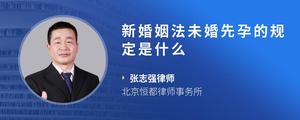 新婚姻法未婚先孕的规定是什么