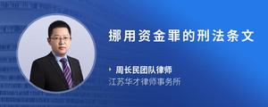 挪用资金罪的刑法条文