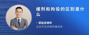 缓刑和拘役的区别是什么