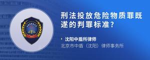 刑法投放危险物质罪既遂的判罪标准??