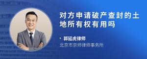 对方申请破产查封的土地所有权有用吗
