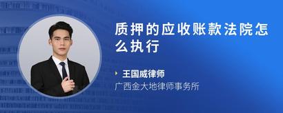 质押的应收账款法院怎么执行