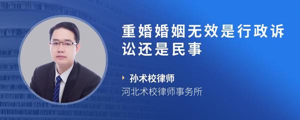 重婚婚姻无效是行政诉讼还是民事