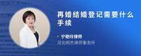 再婚结婚登记需要什么手续