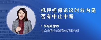 抵押担保诉讼时效内是否有中止中断