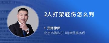 2人打架轻伤怎么判