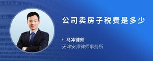 公司卖房子税费是多少