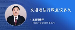交通违法行政复议多久