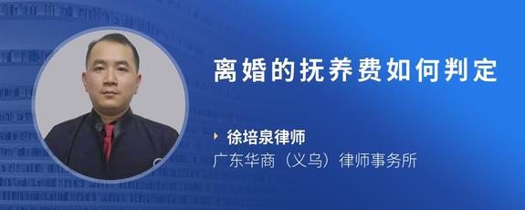 离婚的抚养费如何判定