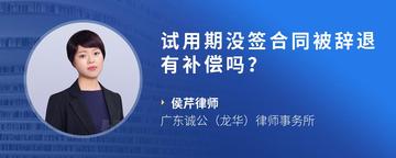 试用期没签合同被辞退有补偿吗？