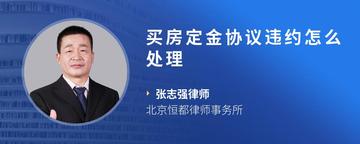 买房定金协议违约怎么处理
