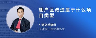 棚户区改造属于什么项目类型