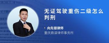 无证驾驶重伤二级怎么判刑