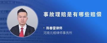 事故理赔是有哪些赔偿