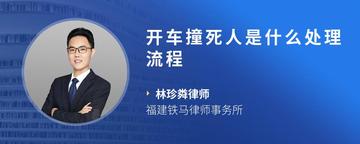 开车撞死人是什么处理流程