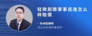 轻微剐蹭肇事逃逸怎么样赔偿