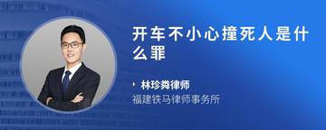 开车不小心撞死人是什么罪