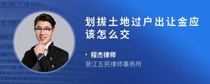 划拔土地过户出让金应该怎么交