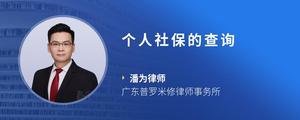 个人社保的查询