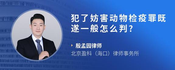 犯了妨害动物检疫罪既遂一般怎么判?