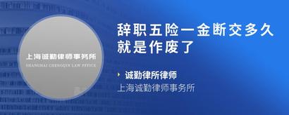 辞职五险一金断交多久就是作废了