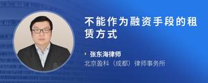 不能作为融资手段的租赁方式