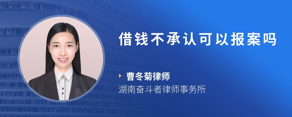 借钱不承认可以报案吗