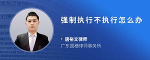 强制执行不执行怎么办