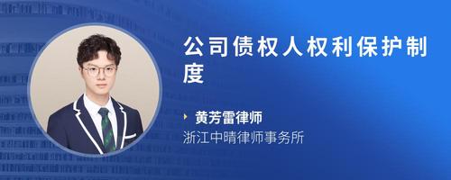 公司债权人权利保护制度