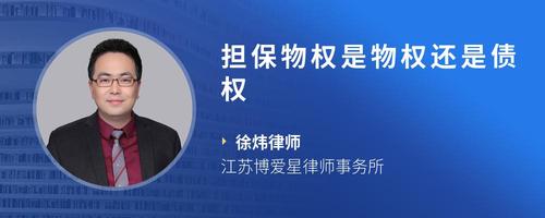 担保物权是物权还是债权