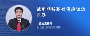 试用期辞职社保应该怎么办