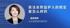 民法总则监护人的规定是怎么样的