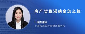房产契税滞纳金怎么算