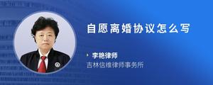 自愿离婚协议怎么写