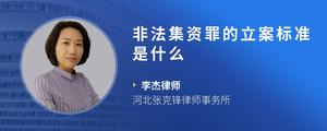 非法集资罪的立案标准是什么