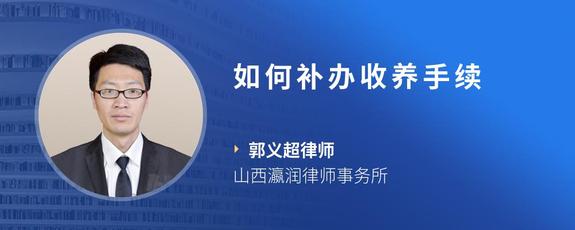 如何补办收养手续