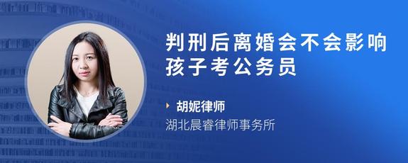 判刑后离婚会不会影响孩子考公务员
