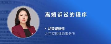 离婚诉讼的程序