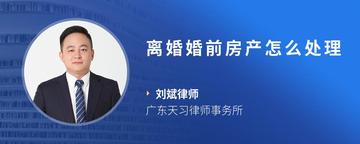 离婚婚前房产怎么处理