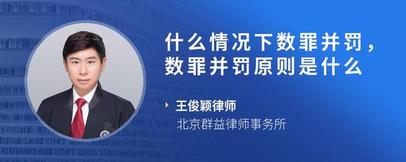 什么情况下数罪并罚，数罪并罚原则是什么