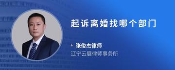 起诉离婚找哪个部门