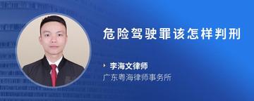 危险驾驶罪该怎样判刑