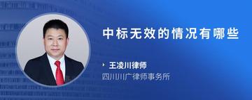中标无效的情况有哪些