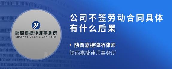 公司不签劳动合同具体有什么后果