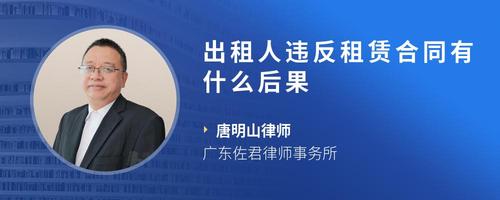 出租人违反租赁合同有什么后果
