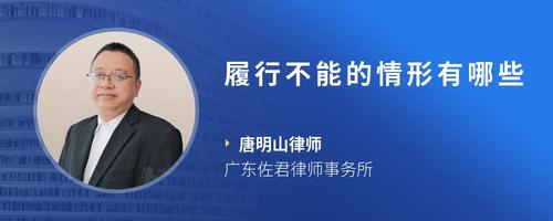 履行不能的情形有哪些