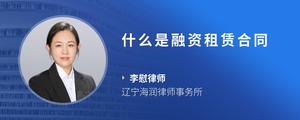 什么是融资租赁合同