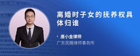 离婚时子女的抚养权具体归谁